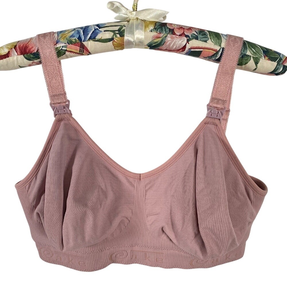 Cake Lingerie Womens Sugar Candy Seamless Nursing Bra sz S‎ NWT Pink Wireless